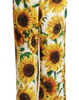 Dolce & Gabbana Elegant Sunflower Wide Leg Pants