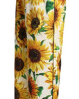 Dolce & Gabbana Elegant Sunflower Wide Leg Pants