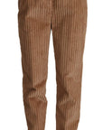 Dolce & Gabbana Elegant High-Waisted Tapered Corduroy Pants