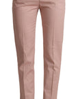 Dolce & Gabbana Elegant Pink Tapered Pants for Sophisticated Style