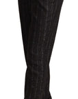 Dolce & Gabbana Elegant High-Waisted Striped Tapered Pants