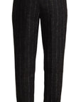 Dolce & Gabbana Elegant High-Waisted Striped Tapered Pants