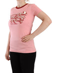 Dolce & Gabbana Chic Pink Logo Crew Neck Tee