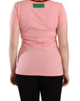 Dolce & Gabbana Chic Pink Logo Crew Neck Tee