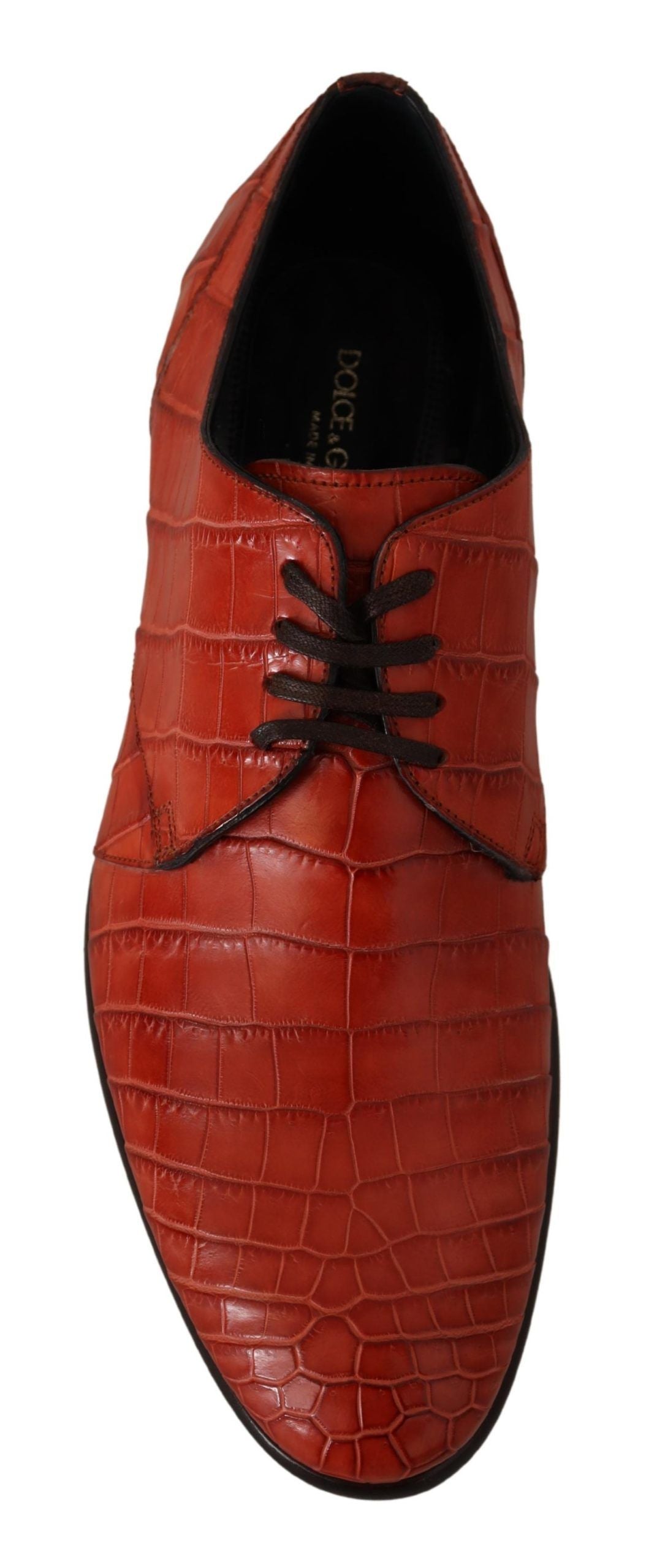 Dolce &amp; Gabbana Exquisite Exotic Croc Leather Lace-Up Dress Shoes