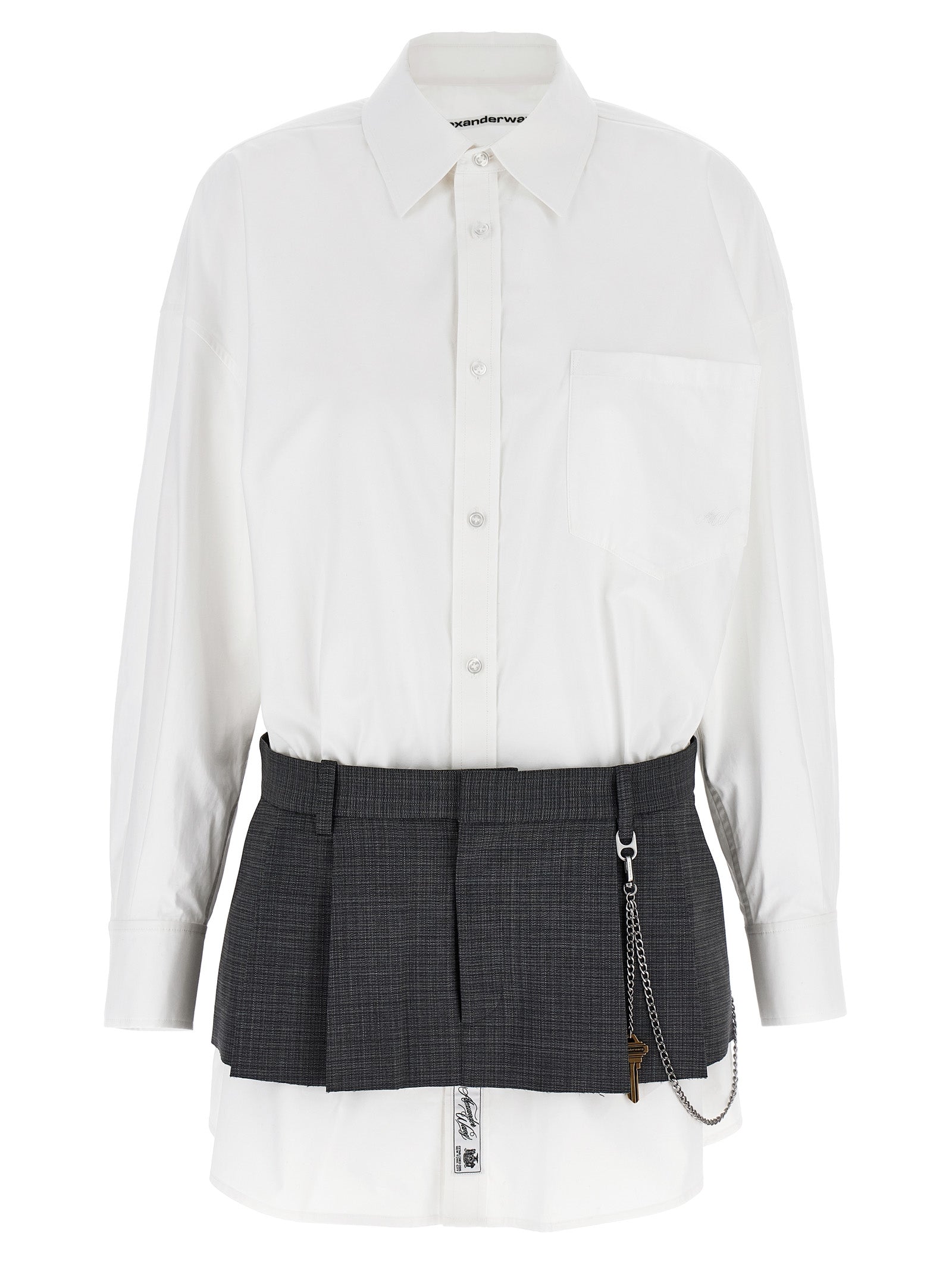 Alexander Wang Alexander Wang Pre-styled Shirt Dress W Chain Dress