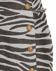 Balmain Balmain Lurex Zebra Skirt