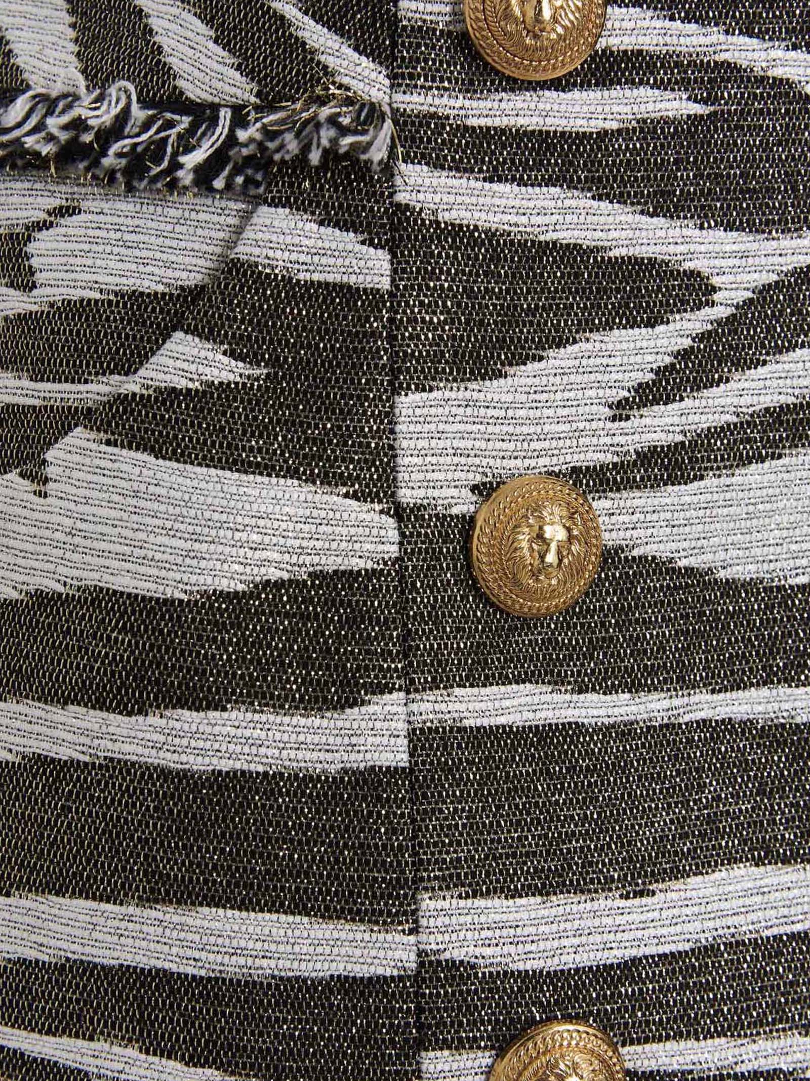 Balmain Balmain Lurex Zebra Skirt