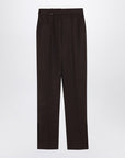 Jacquemus JACQUEMUS Brown trousers in silk blend