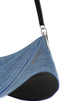 Mugler Mugler Medium Denim Spiral Curve 01 Shoulder Bag
