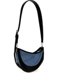 Mugler Mugler Small Denim Spiral Curve 01 Shoulder Bag
