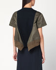 Sacai Sacai Navy/kaki cotton and nylon T-shirt