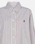 The Attico The Attico White Diana striped shirt