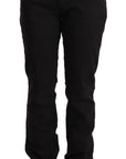 Just Cavalli Sleek Mid-Waist Slim Fit Black Jeans