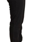 Just Cavalli Sleek Mid-Waist Slim Fit Black Jeans