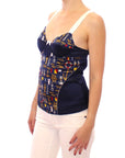 Dolce & Gabbana Blue Sailor Motif Stretch Tank Top