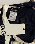 Dolce & Gabbana Blue Sailor Motif Stretch Tank Top