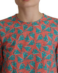 Dolce & Gabbana Chic Pink Sailboat Print Cotton Top