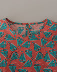 Dolce & Gabbana Chic Pink Sailboat Print Cotton Top