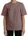 Dolce & Gabbana Chic Pink Sailboat Print Cotton Top