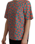 Dolce & Gabbana Chic Pink Sailboat Print Cotton Top