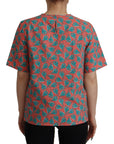 Dolce & Gabbana Chic Pink Sailboat Print Cotton Top