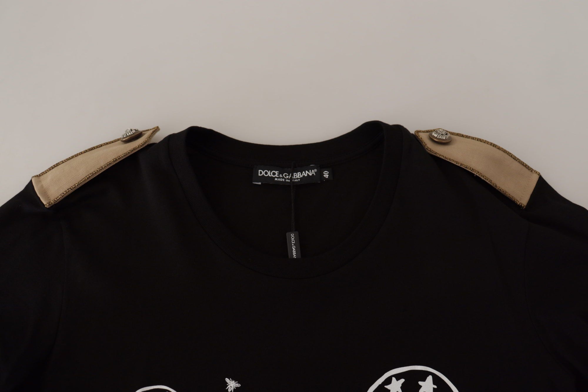Dolce &amp; Gabbana Chic Black Logo Cotton Tee for Women