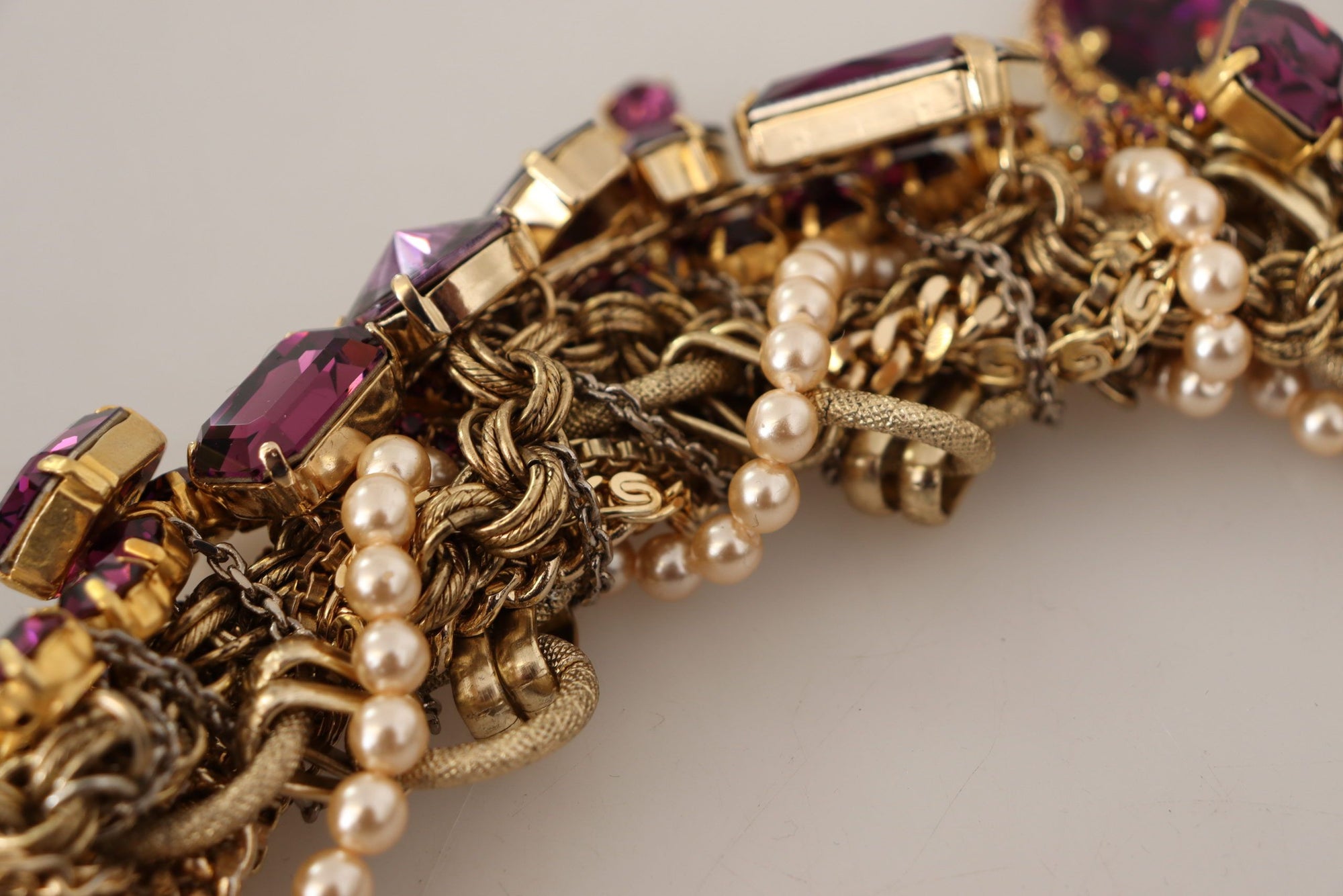 Dolce &amp; Gabbana Sicilian Sparkle Gold-Tone Statement Necklace