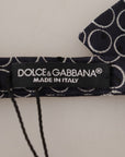 Dolce & Gabbana Elegant Black and White Silk Bow Tie