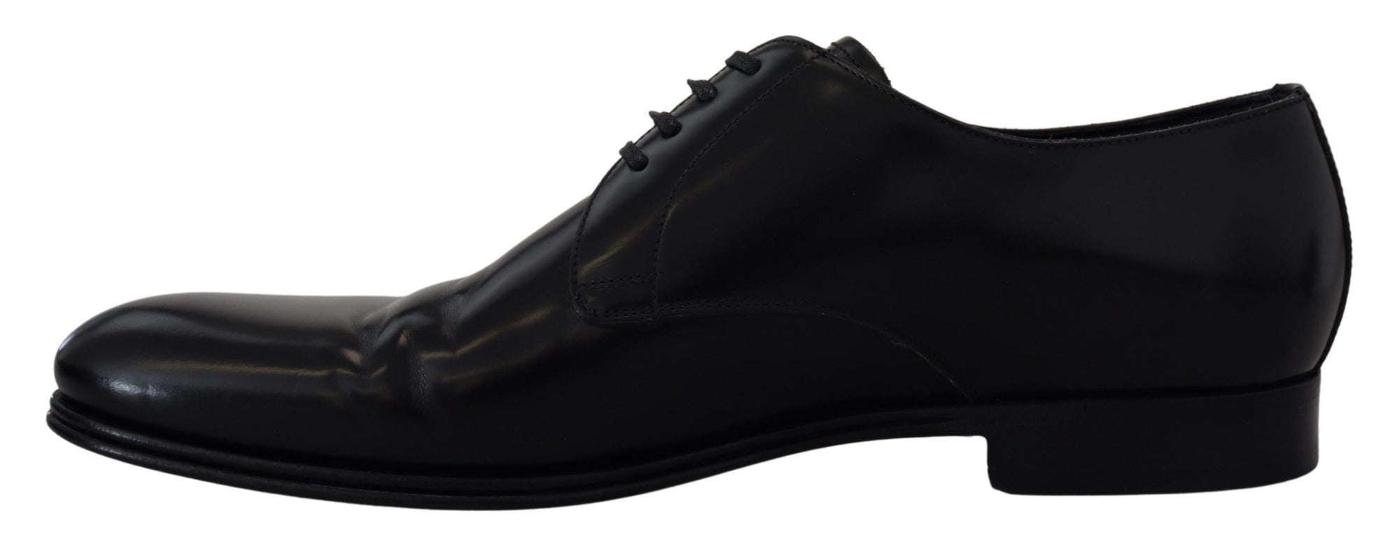 Dolce &amp; Gabbana Elegant Black Leather Derby Shoes