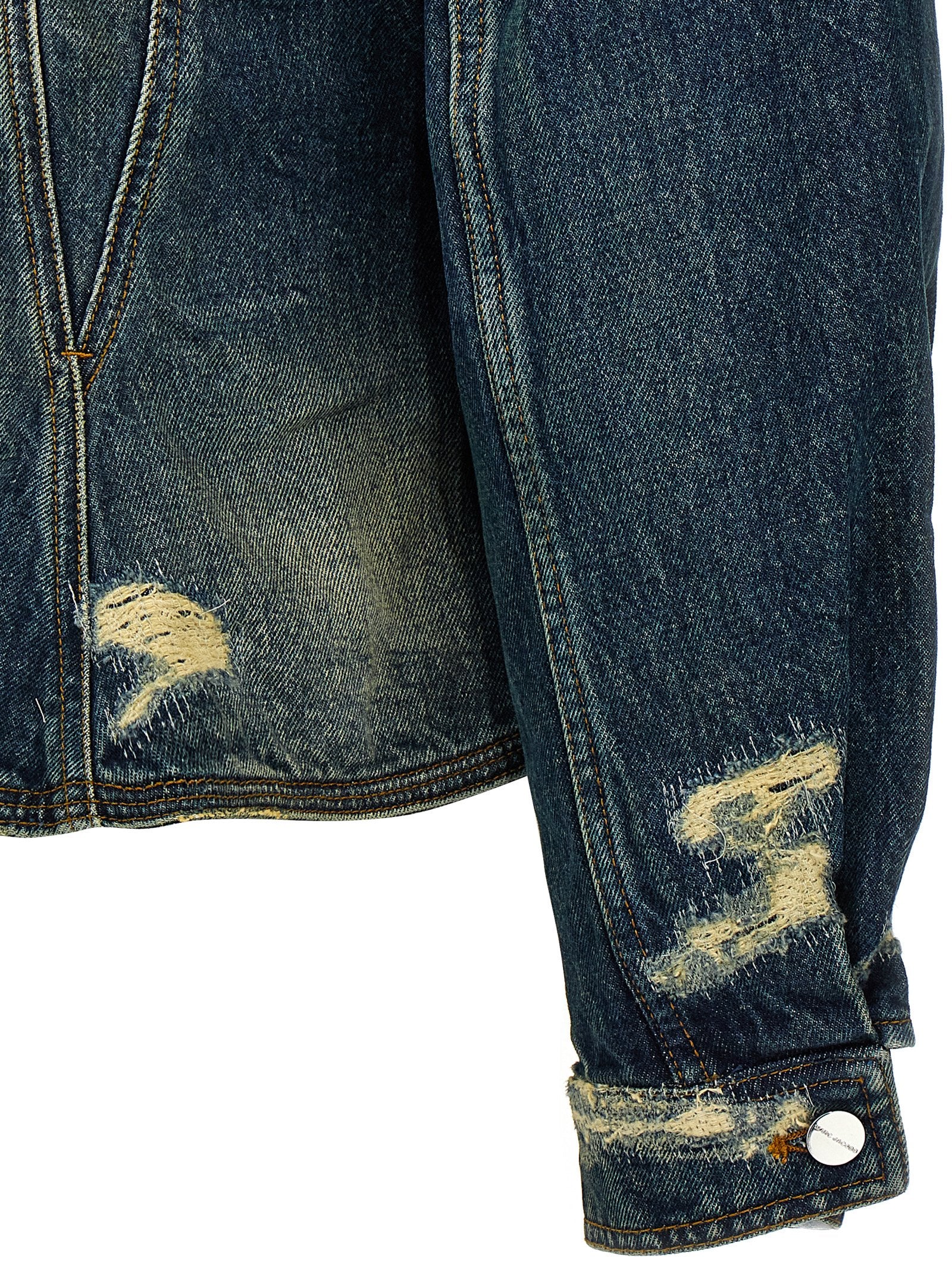 Marc Jacobs Marc Jacobs The Rip And Repair Fluted Denim Jacket Jacket