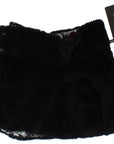 Dolce & Gabbana Elegant Floral Sequined Fur Scarf