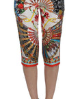 Dolce & Gabbana Multicolor Majolica Silk Capri Pants