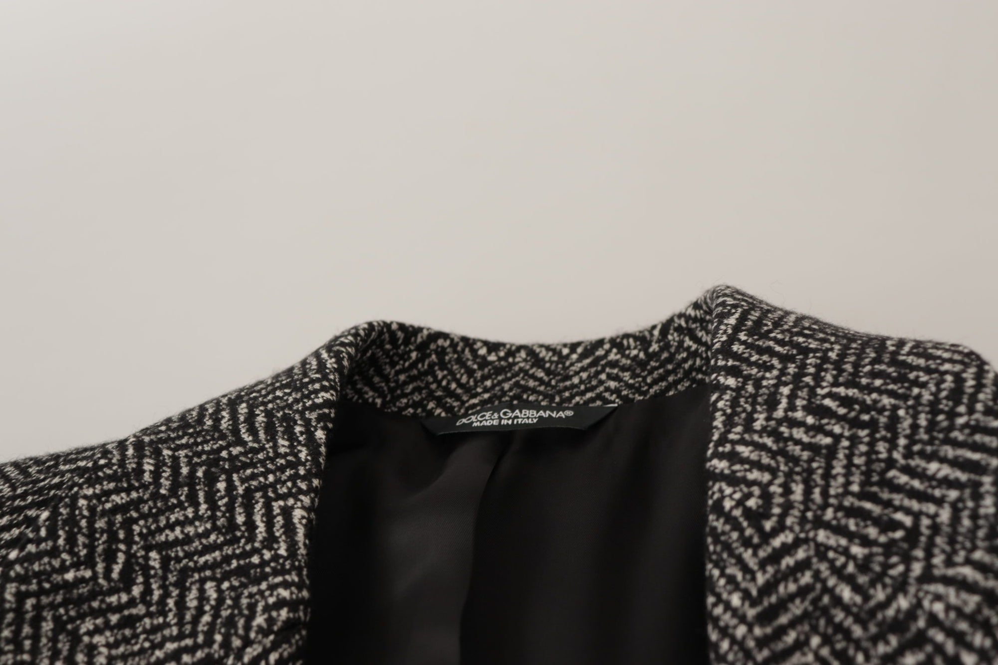 Dolce &amp; Gabbana Exquisite Gray Herringbone Blazer Jacket
