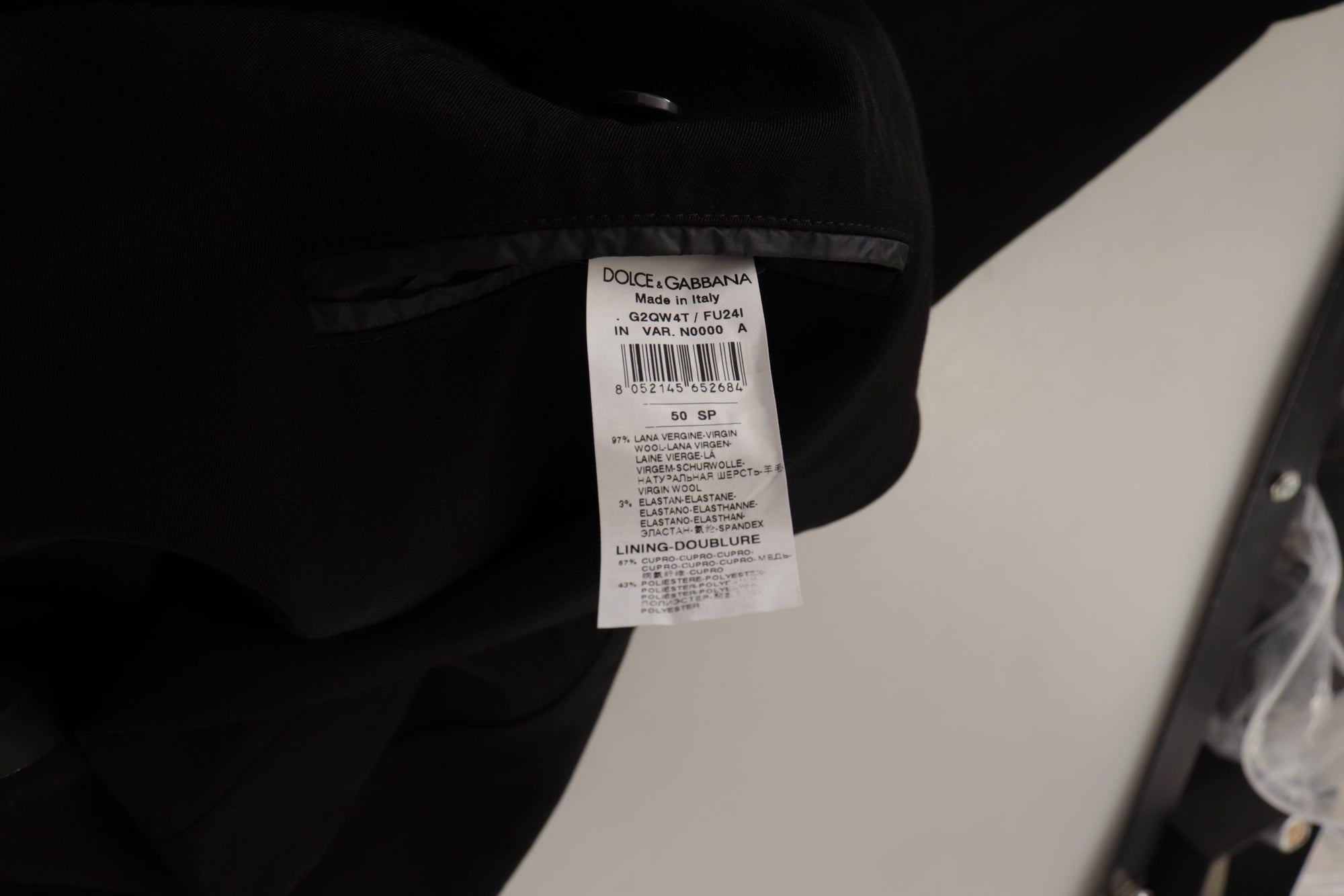 Dolce &amp; Gabbana Elegant Virgin Wool Single Breasted Jacket
