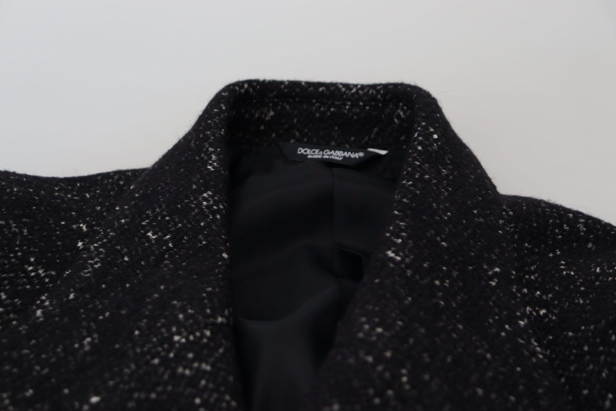 Dolce &amp; Gabbana Sleek Patterned Wool Double Breasted Jacket