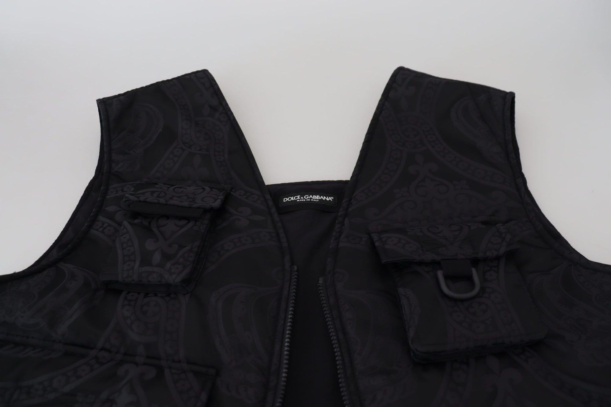 Dolce &amp; Gabbana Elegant Sleeveless Vest Jacket in Black