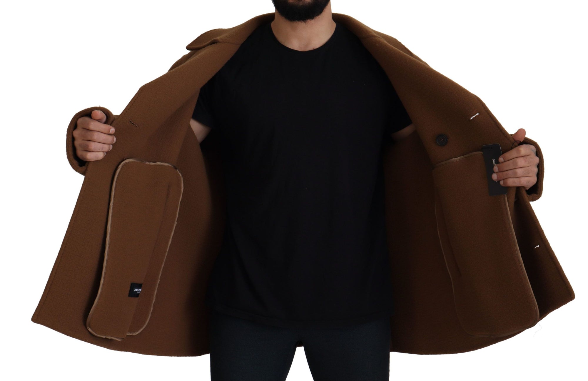 Dolce &amp; Gabbana Elegant Double Breasted Brown Jacket