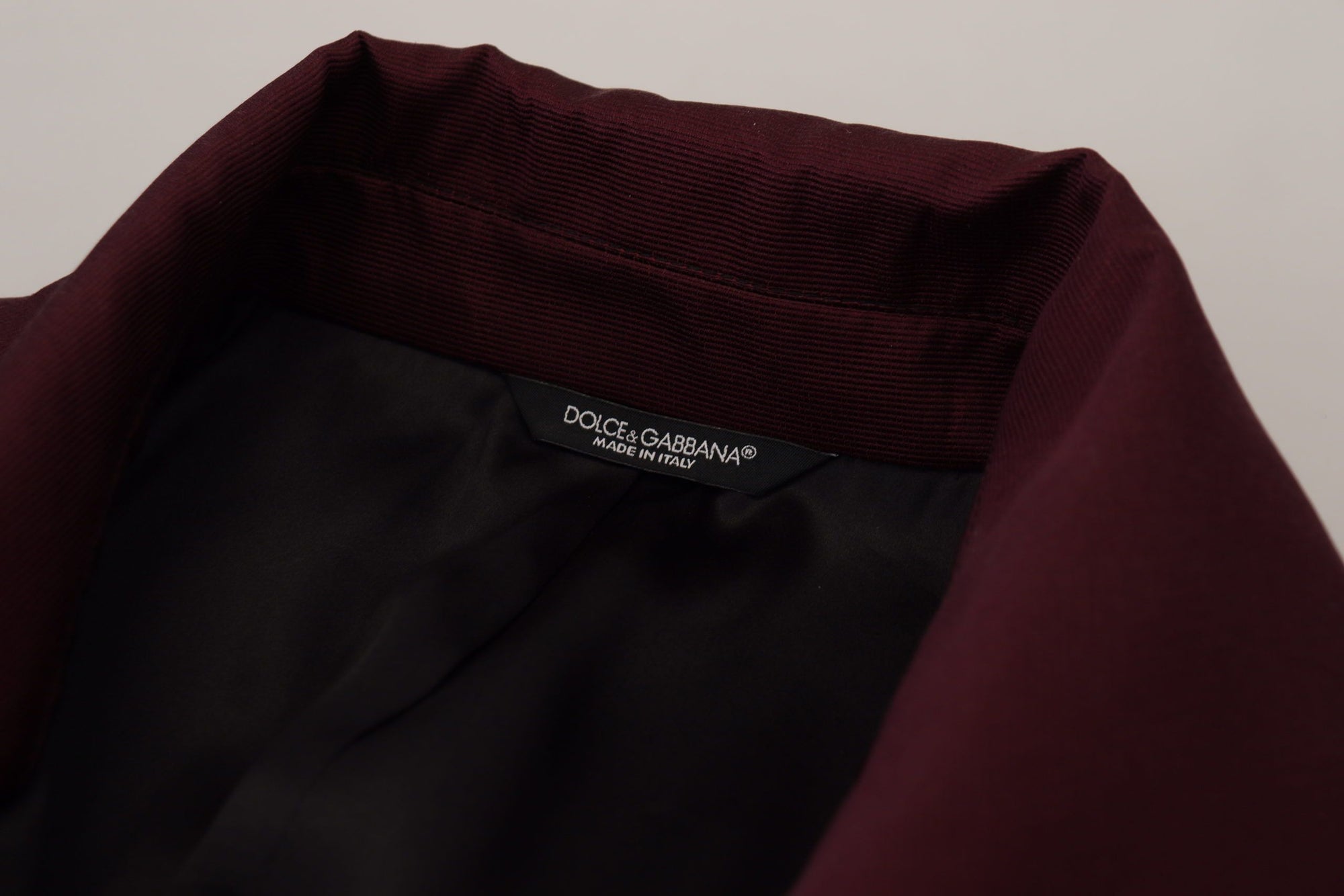 Dolce &amp; Gabbana Elegant Bordeaux Double-Breasted Jacket