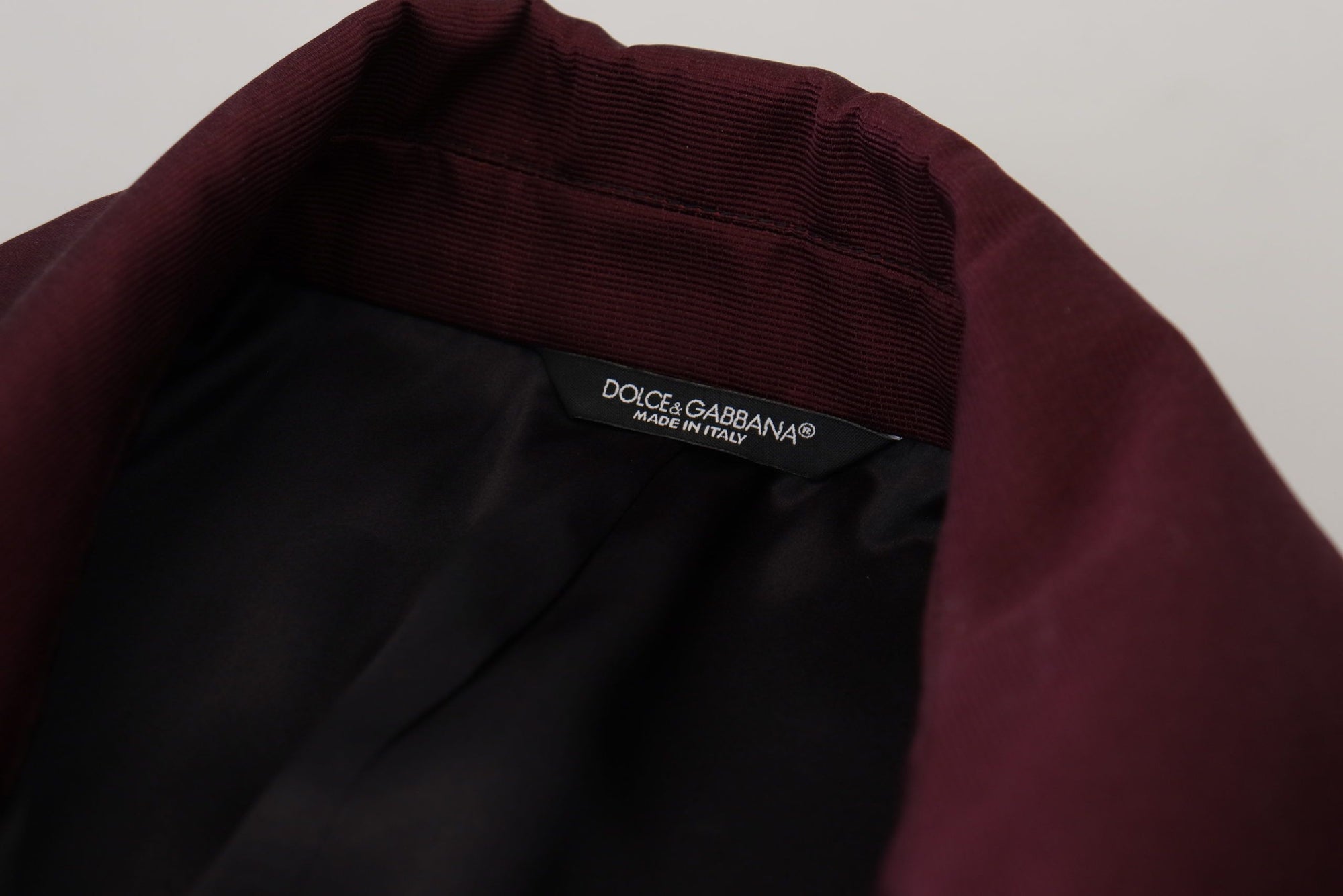 Dolce &amp; Gabbana Elegant Bordeaux Double-Breasted Jacket