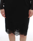 Dolce & Gabbana Elegant Black Floral Lace Sheath Dress