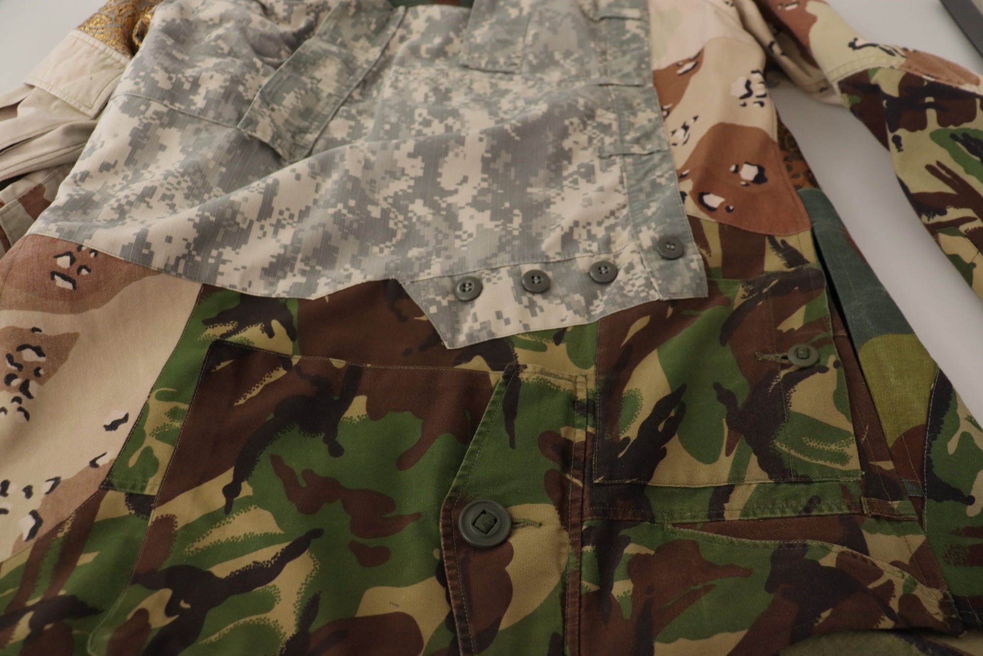 Dolce &amp; Gabbana Patchwork Camouflage Casual Shirt