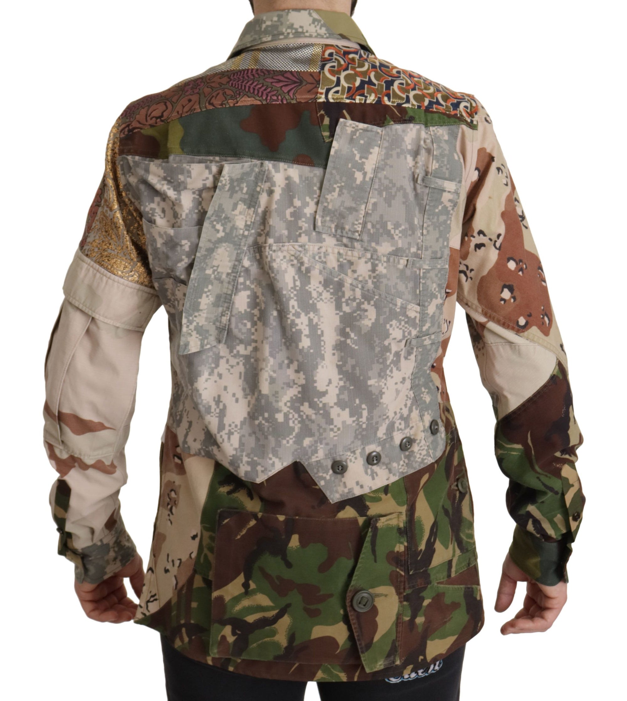 Dolce &amp; Gabbana Patchwork Camouflage Casual Shirt