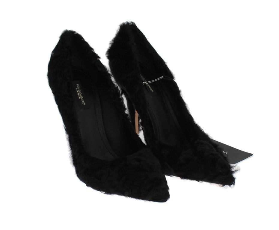 Dolce &amp; Gabbana Elegant Pumps in Luxe Xiangao Fur Leather
