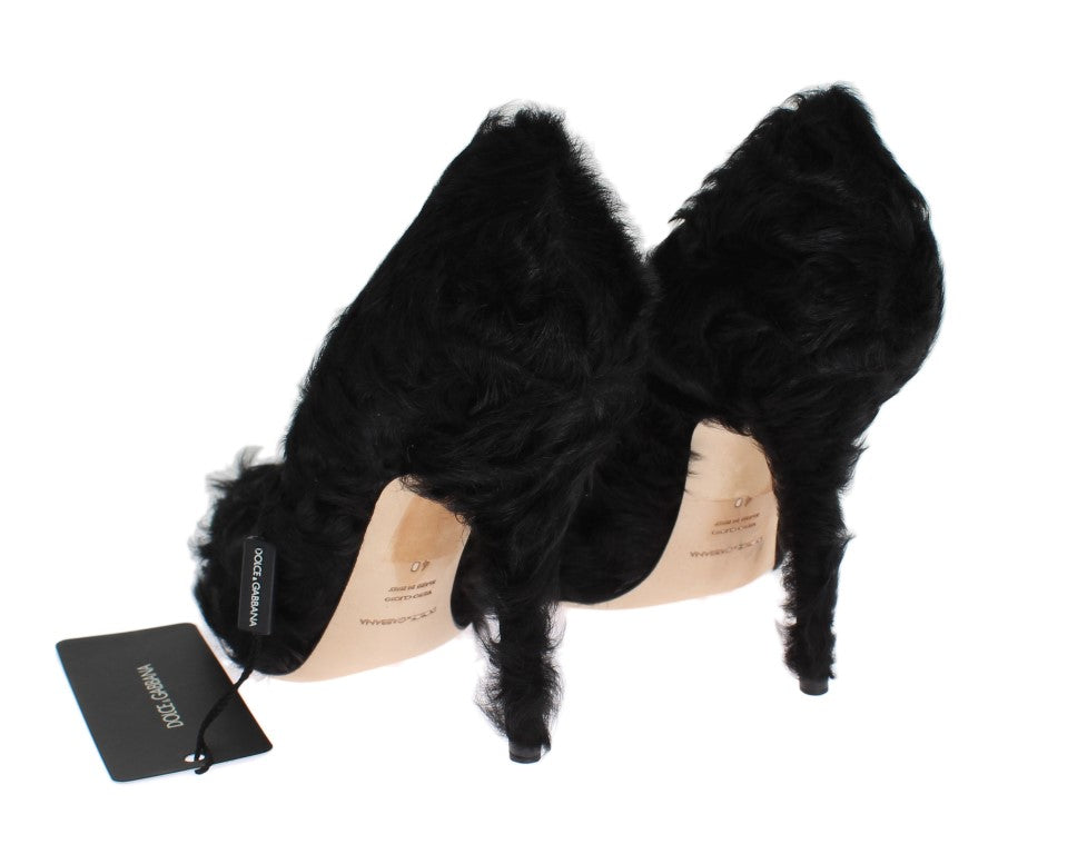 Dolce &amp; Gabbana Elegant Pumps in Luxe Xiangao Fur Leather