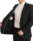 Dolce & Gabbana Glittering Black Martini Suit Set