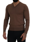 Dolce & Gabbana Elegant Virgin Wool V-Neck Pullover Sweater