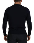 Dolce & Gabbana Elegant Virgin Wool Cardigan Sweater in Blue