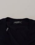 Dolce & Gabbana Elegant Virgin Wool Cardigan Sweater in Blue