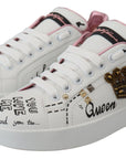 Dolce & Gabbana Queen Crown Chic Leather Sneakers